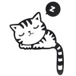 Gadget Master Αυτοκόλλητο Sleepy Kitty Cat - Image 4