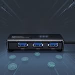 Ugreen USB 3.0 HUB 3x USB-A , 1x RJ45 1000 Mbps Ethernet Μαύρο 20265 - Image 4