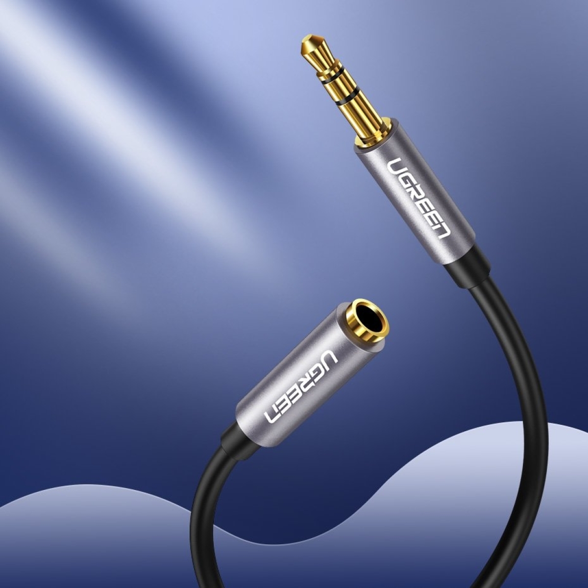 Ugreen Καλώδιο Επέκτασης Audio 3.5mm Θηλυκό σε 3.5mm Αρσενικό 1m Ασημί 10592 - Image 2