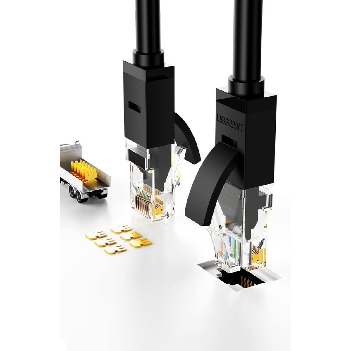 Ugreen Καλώδιο Δικτύου Ethernet patchcord RJ45 Cat 6 UTP 1000Mbps 20m Μαύρο 20166 - Image 2