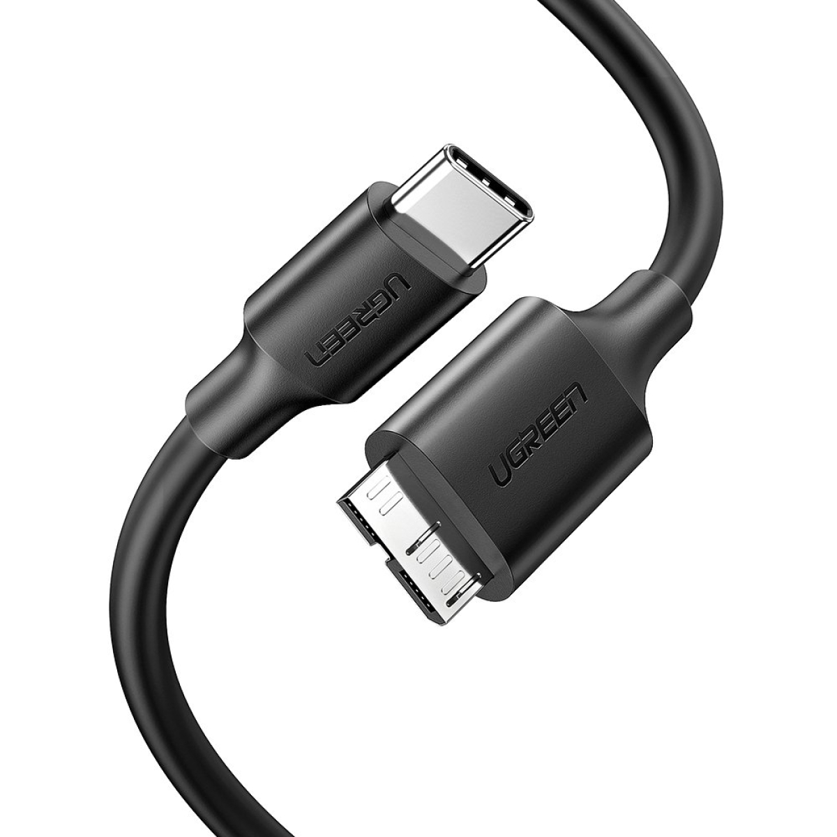 Ugreen Καλώδιο Δεδομένων USB 3.0 Type C Αρσενικό σε Micro USB Type B SuperSpeed Αρσενικό 1m Μαύρο US312 20103 - Image 3