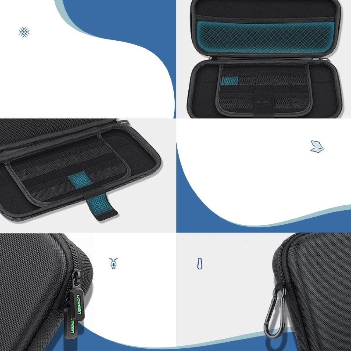 Ugreen Πλαστική Θήκη Μεταφοράς για Nintendo Switch και Αξεσουάρ 26x12x4cm Μαύρη LP174 50974 - Image 4
