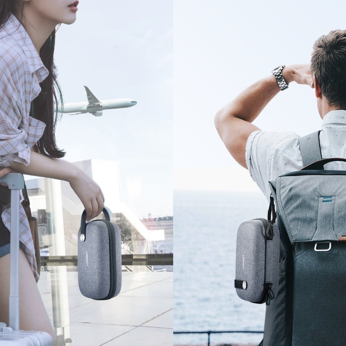 Ugreen Θήκη Προστασίας Hard Disk SSD Case Travel Bag 20,3 x 12,9 x 7,2 cm Γκρι 50903 - Image 3