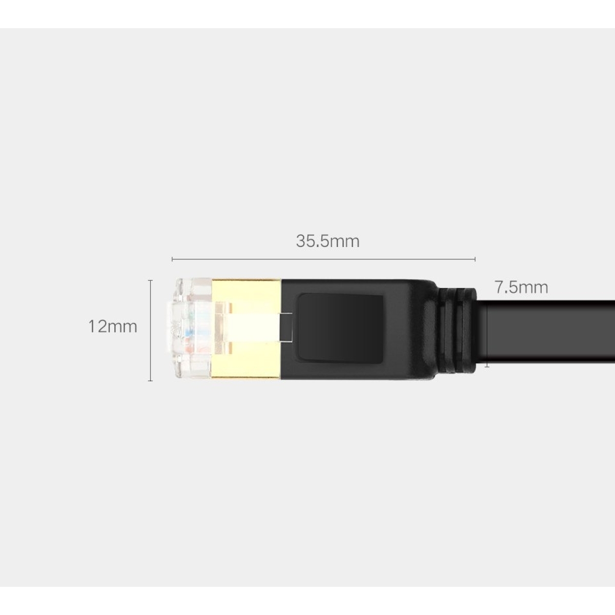Ugreen NW106 Flat U/FTP (STP) Cat.7 Καλώδιο Δικτύου Ethernet 5m Μαύρο - Image 4