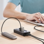 Ugreen Type C HUB /Σταθμός Φόρτισης 7x USB Type A 3.0 PD DC 12V Γκρι CM481 - Image 3