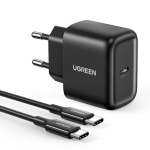 Ugreen Φορτιστής Type C 25W Power Delivery με Καλώδιο Type C 2m Μαύρο
