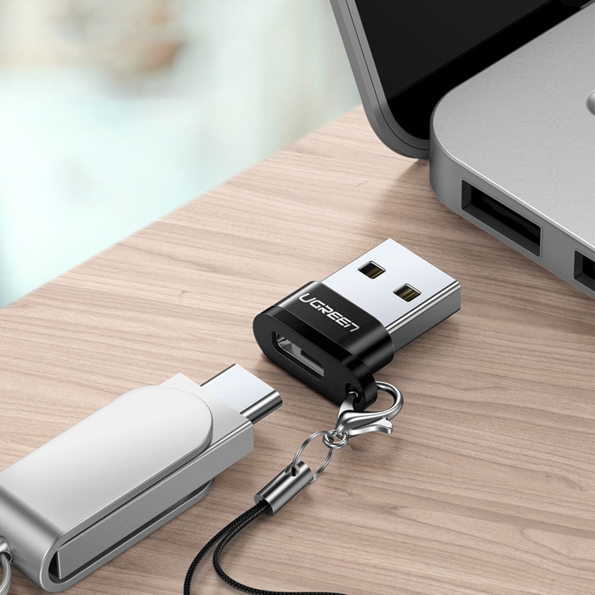 Ugreen Αντάπτορας Type C Θηλυκό σε USB-A Αρσενικό USB2.0 Μαύρο US280 50568 - Image 4