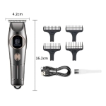 Επαναφορτιζόμενη Κουρευτική Μηχανή & Trimmer Kemei KM-643 με Οθόνη LCD