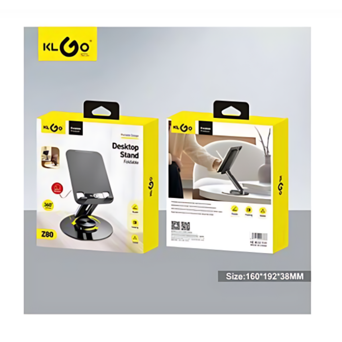 Επιτραπέζια Αναδιπλούμενη Βάση Tablet Klgo Z80 Μαύρο - Image 3
