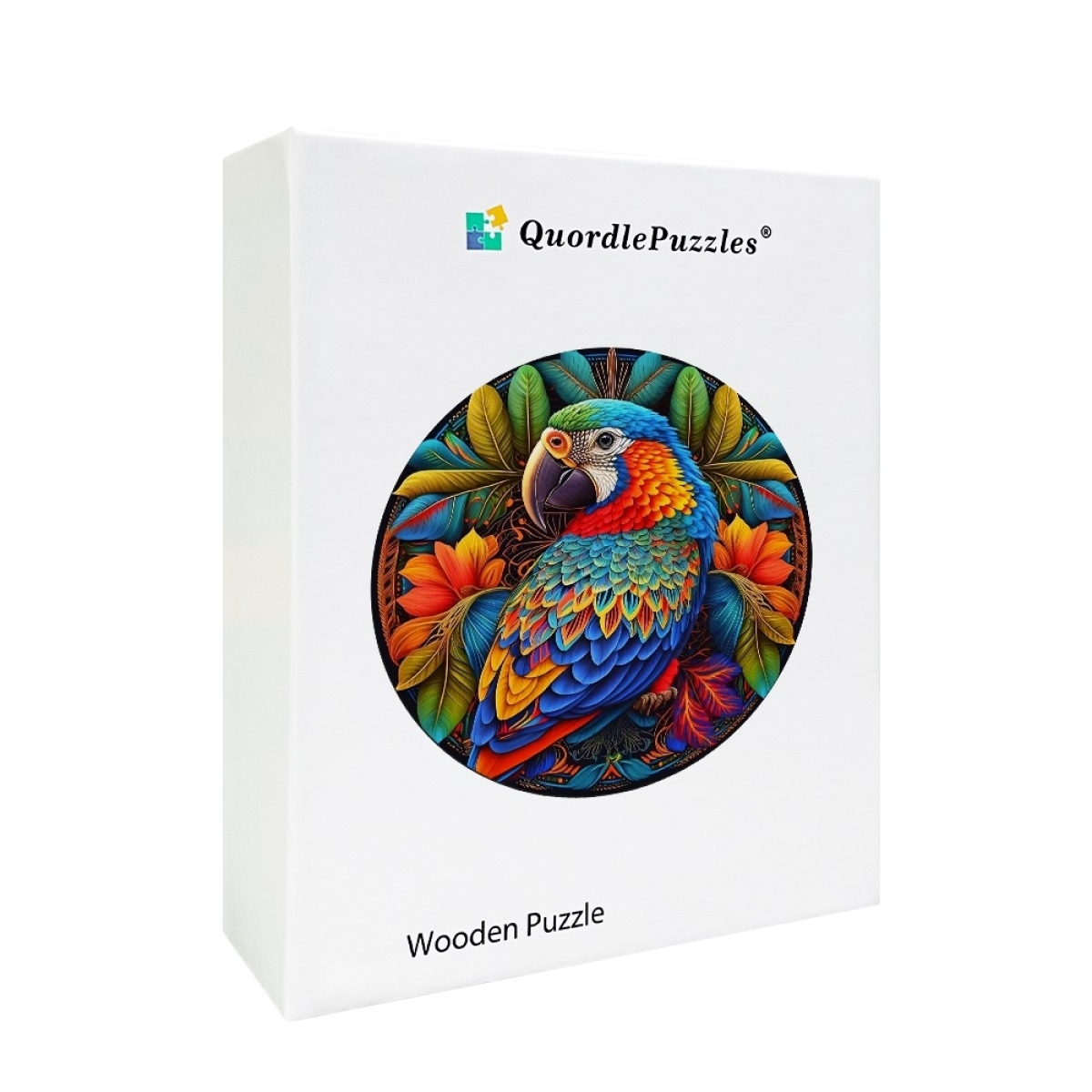 Quordlepuzzles Ξύλινο Puzzle Παπαγάλος Πολύχρωμος MEDIUM 21x21cm 160 Κομμάτια X006-M(C) - Image 2