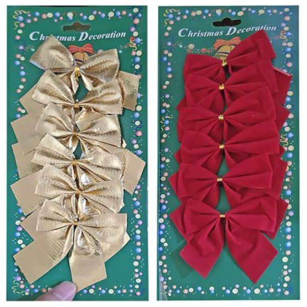 Φιόγκοι σετ 6τεμ 8cm Xmasfest 1131677