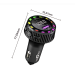 FM Transmitter Αυτοκινήτου - Car Charger 45W TC-25PD Μαύρο - Image 2