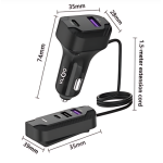 FM Transmitter Αυτοκινήτου - Car Charger 45W TC-990PD Μαύρο - Image 2