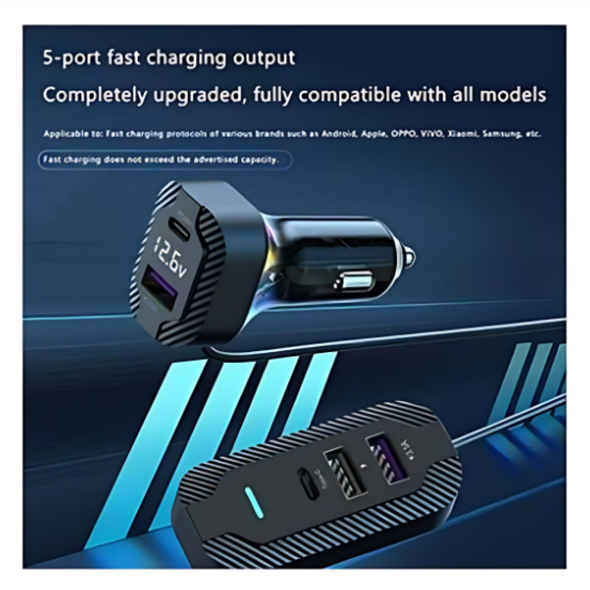 FM Transmitter Αυτοκινήτου - Car Charger 45W TC-990PD Μαύρο - Image 3
