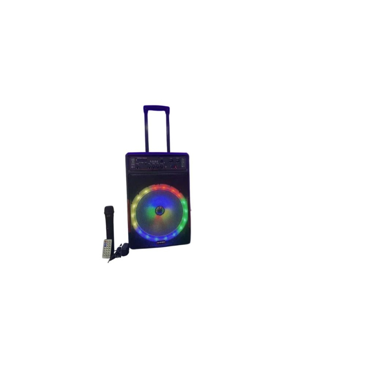 Φορητό Ασύρματο Ηχείο 12” Bluetooth με Μικρόφωνο & RGB Φωτισμό 30W QS-1343 KIMISO – Μαύρο