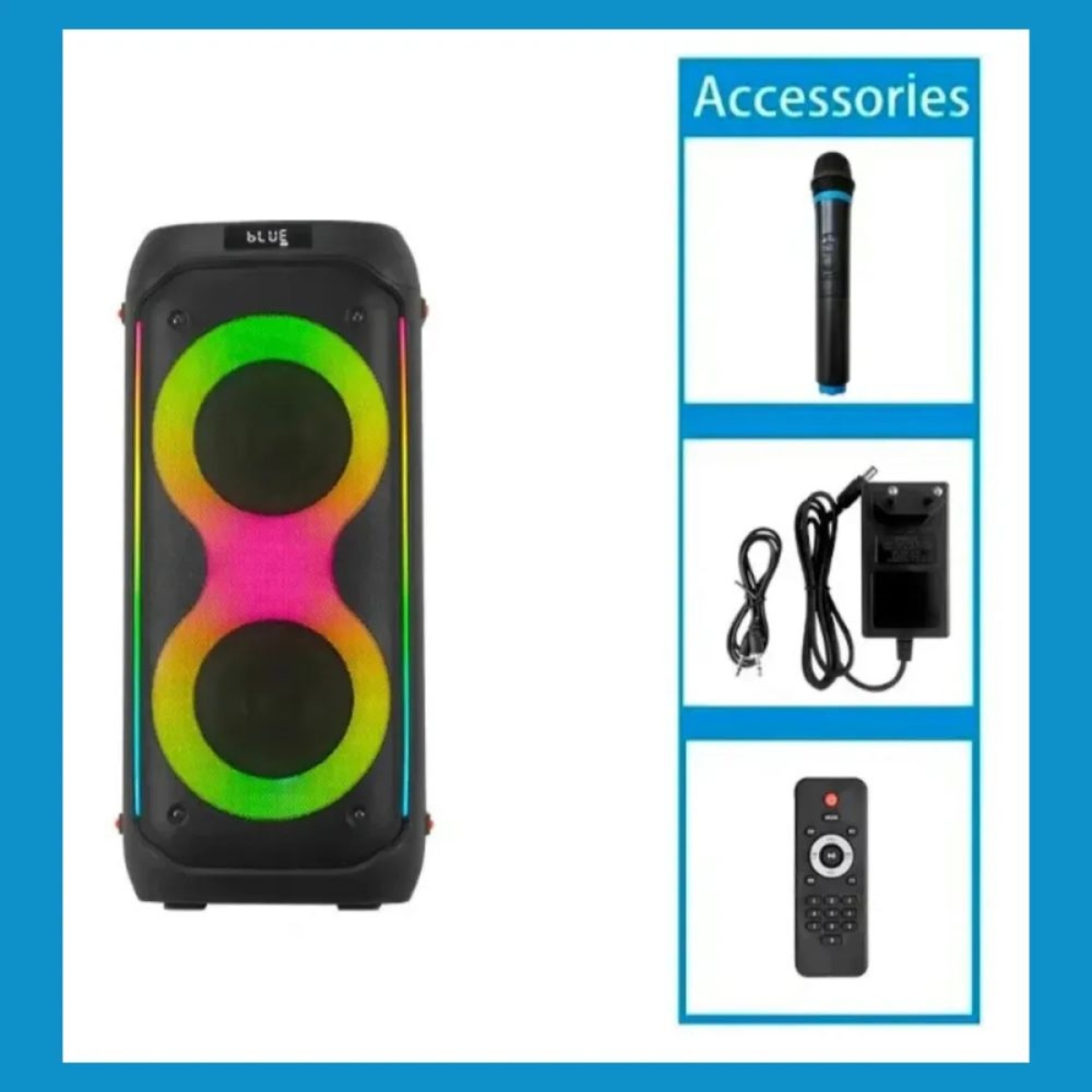 Φορητό Bluetooth Ηχείο Καραόκε CMiK MK-105 με LED Φωτισμό και Ασύρματο Μικρόφωνο