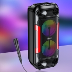 Φορητό Ηχείο Bluetooth 2x4'' 60W RGB TWS με 2 Ασύρματα Μικρόφωνα, KK-4209