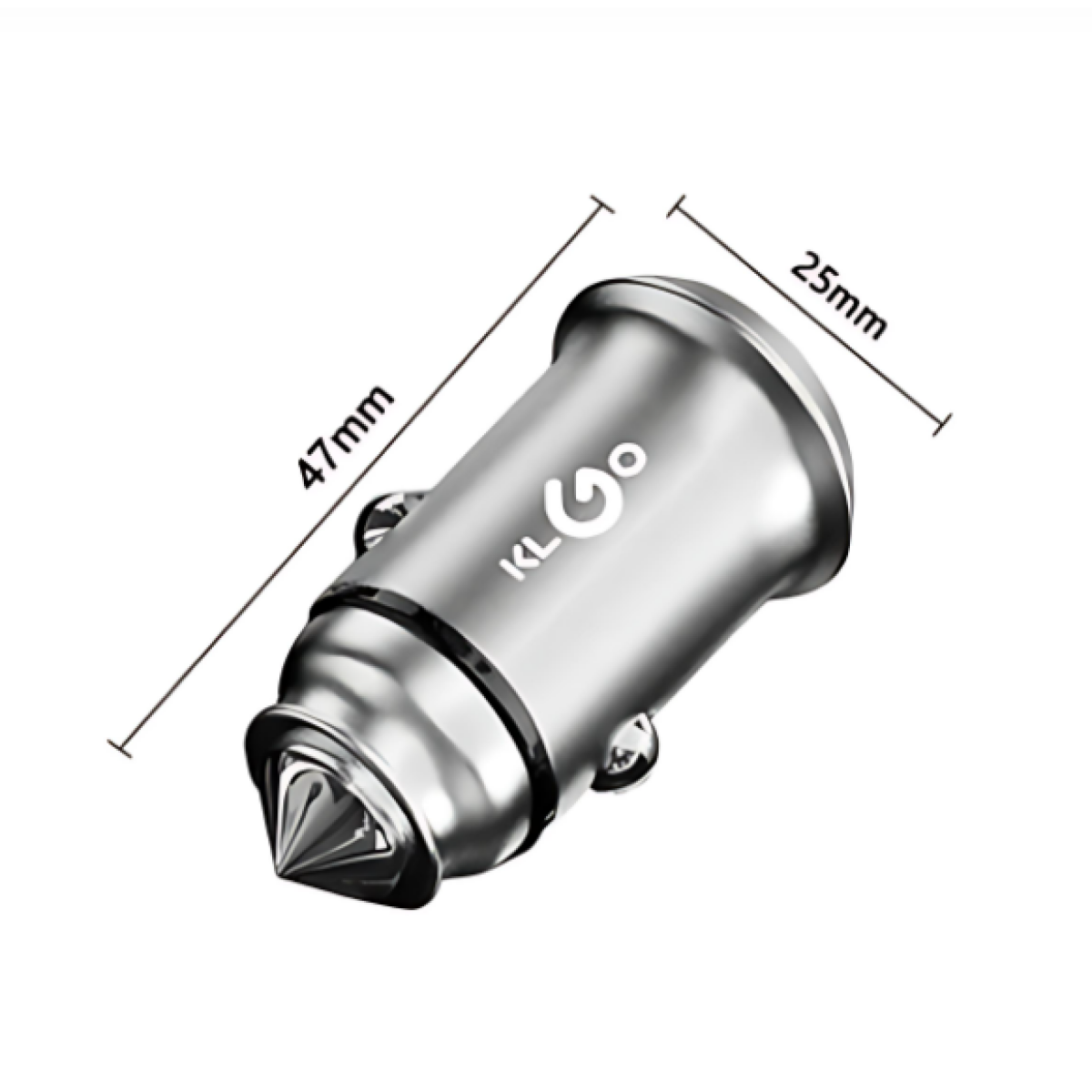 Φορτιστής Αναπτήρα Αυτοκινήτου - Car Charger TC-550 Ασημί - Image 2