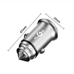 Φορτιστής Αναπτήρα Αυτοκινήτου - Car Charger TC-550 Ασημί - Image 2
