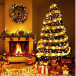 Φωτιζόμενη Διακοσμητική Κορδέλα Χριστουγεννιάτικου Δέντρου με Θερμό Λευκό Φωτισμό