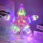 Φωτιζόμενο Αστέρι Κορυφής Χριστουγεννιάτικου Δέντρου Πολύχρωμο LED