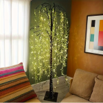 Φωτιζόμενο Δέντρο 560 Led 180cm με Θερμό Λευκό Φωτισμό & Πράσινα Φύλλα