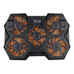 Deltaco Gaming Βάση Στήριξης και Ψύξης για Λάπτοπ έως 17.3" με 5x140mm Ανεμιστήρες LED 2x USB Μαύρη Πορτοκαλί GAM-072 - Image 4