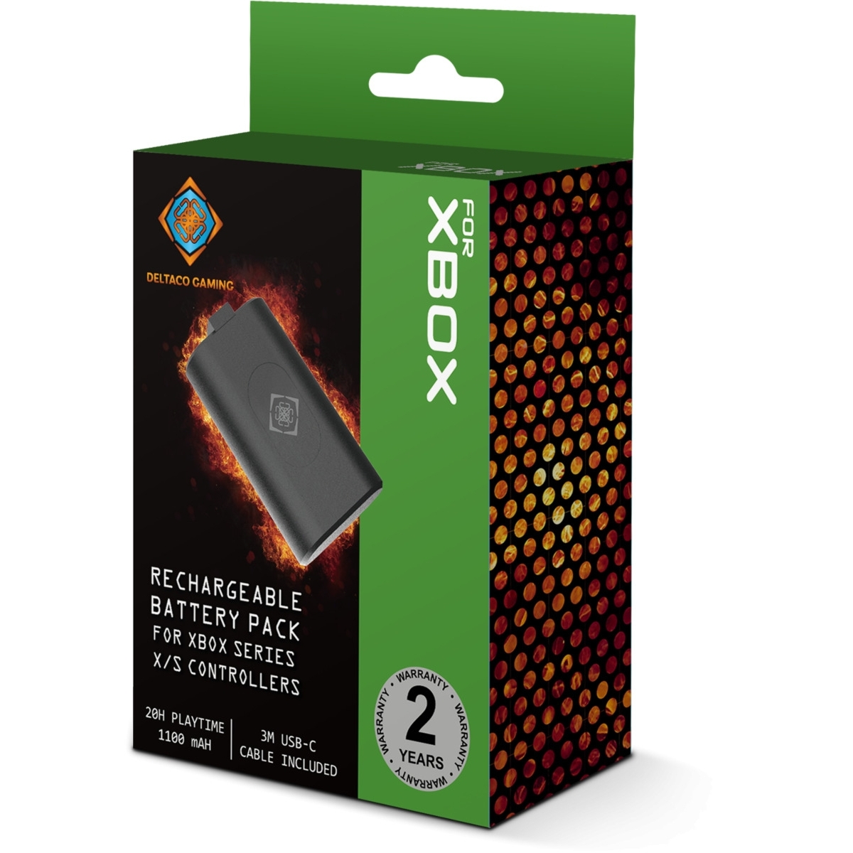Deltaco Gaming Επαναφορτιζόμενη Μπαταρία Xbox series X/S 1100mAh και Καλώδιο Type C 3m GAM-142 - Image 3