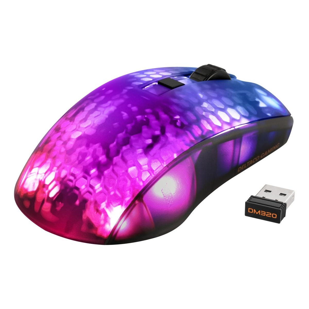 Deltaco Gaming Ασύρματο Ποντίκι DM320 6 Πλήκτρων 10.000 DPI RGB Ημιδιαφανές Μαύρο GAM-145 - Image 2