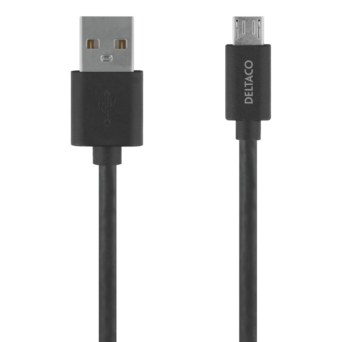 DELTACO USB A - Micro USB cable, 1 m, Black GNG-MICRO1MB - Image 3