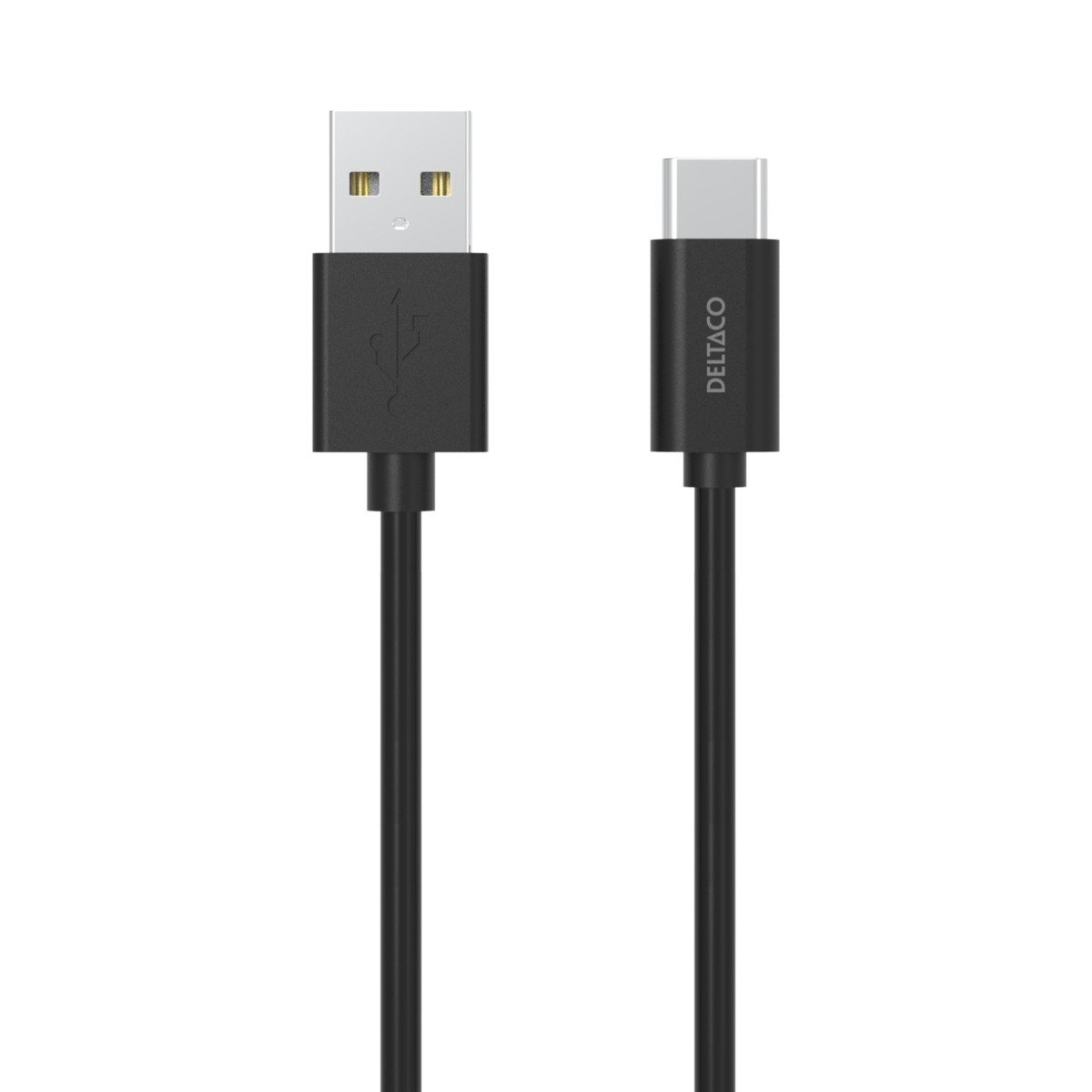DELTACO USB A - USB C cable, 1 m, Black, GNG-USBC1MB - Image 3