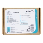 DELTACO Φορτιστής Τοίχου USB 1A – Λευκός – 100V/240V GNG-WALL1AW - Image 4