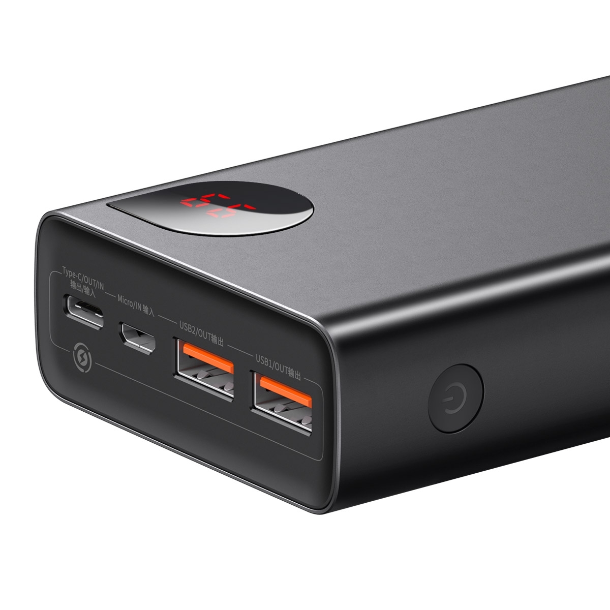 Baseus Adaman Power Bank 20000mAh 65W 2x USB-A 1x Type C QC3.0 Μαύρο PPIMDA-D01 - Image 4