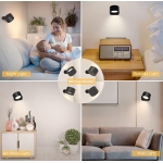 Επαναφορτιζόμενο Φωτιστικό Τοίχου Oasis LED Type C, Τηλεχειριστήριο 5W, 160lm, 2600-2800K, 2000Mah Μαύρο CLLAMP-B - Image 12