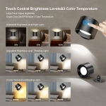 Επαναφορτιζόμενο Φωτιστικό Τοίχου Oasis LED Type C, Τηλεχειριστήριο 5W, 160lm, 2600-2800K, 2000Mah Μαύρο CLLAMP-B - Image 6