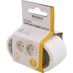 Deltaco Ταφ 2 Θέσεων με Παιδική Προστασία Λευκό GT-987 - Image 4