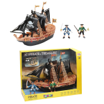 ToyMarkt Πειρατικό Καράβι με Μαύρα Πανιά & 2 Φιγούρες Πειρατών 33x26x13cm – Παιδικό Παιχνίδι Περιπέτειας