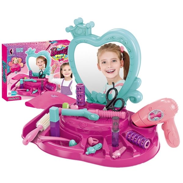 ToyMarkt Τουαλέτα Beauty Angel 40x33x7cm με Αξεσουάρ, Χτένες, Βούρτσες & Σεσουάρ – Παιδικό Σετ Ομορφιάς
