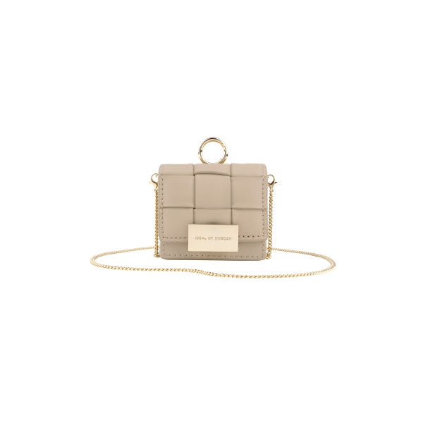 IDEAL OF SWEDEN Θήκη Τσαντάκι Braided Mini για Apple AirPods Light Camel IDBAPSS21-290