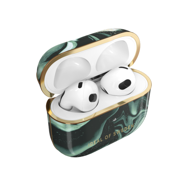IDEAL OF SWEDEN Θήκη Printed για Apple AirPods Gen 3 Golden Olive Marble IDFAPCAW21-G4-320