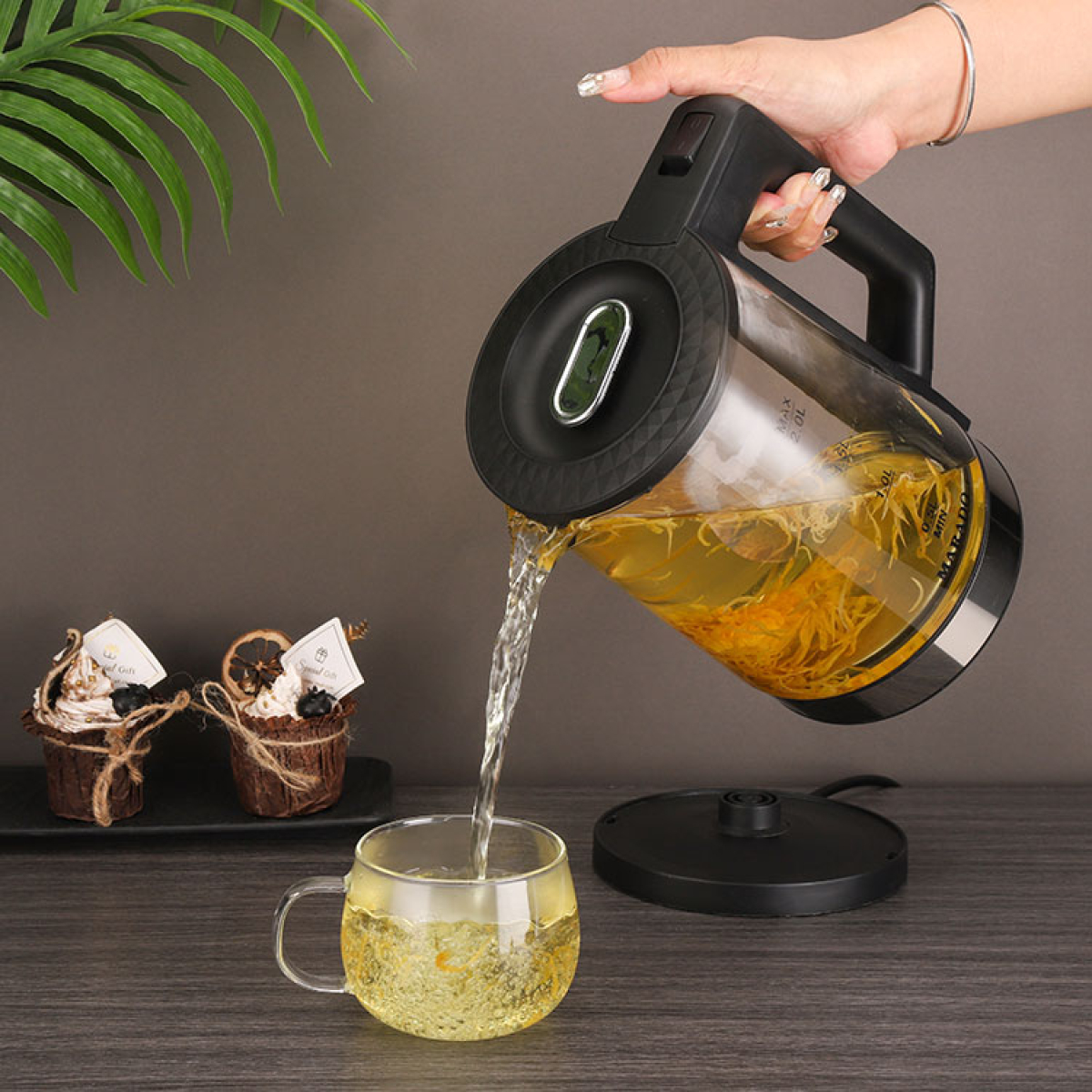 Ηλεκτρικός Γυάλινος Βραστήρας 2L 1500W Marado