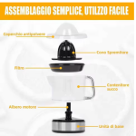 Ηλεκτρικός στίφτης 45W 700ml - Citrus Juicer - 623D Ασημί - Image 6