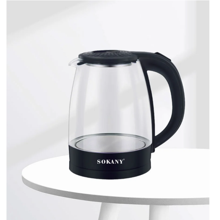 Ηλεκτρικός Βραστήρας Νερού 1500W 2lt Sokany SK-SH-1097 Μαύρο