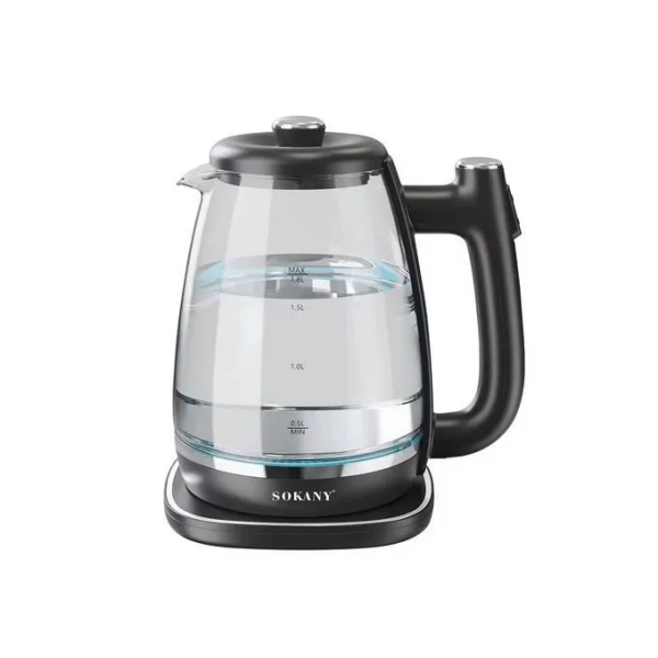 Ηλεκτρικός Βραστήρας Νερού 1800W 1.8lt Sokany SK-09034 Μαύρο