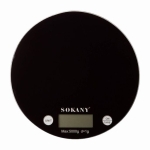 Ηλεκτρονική Ζυγαριά Κουζίνας 5000g/1g Sokany SK-19023 Μαύρο