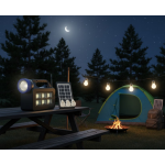 Ηλιακό Σύστημα με 3 Λάμπες - Solar Lighting System Jortan Μαύρο - Image 2