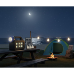 Ηλιακό Σύστημα με 3 Λάμπες - Solar Lighting System Jortan Μαύρο - Image 3