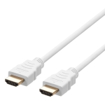 Deltaco Καλώδιο HDMI Αρσενικό σε HDMI Αρσενικό 2.1 ULTRA HIGH SPEED 1m Λευκό HU-10A-R