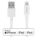 Deltaco Καλώδιο Φόρτισης USB-A σε Lightning, Apple C189 chipset, MFi, 1m, Λευκό IPLH-401 - Image 4