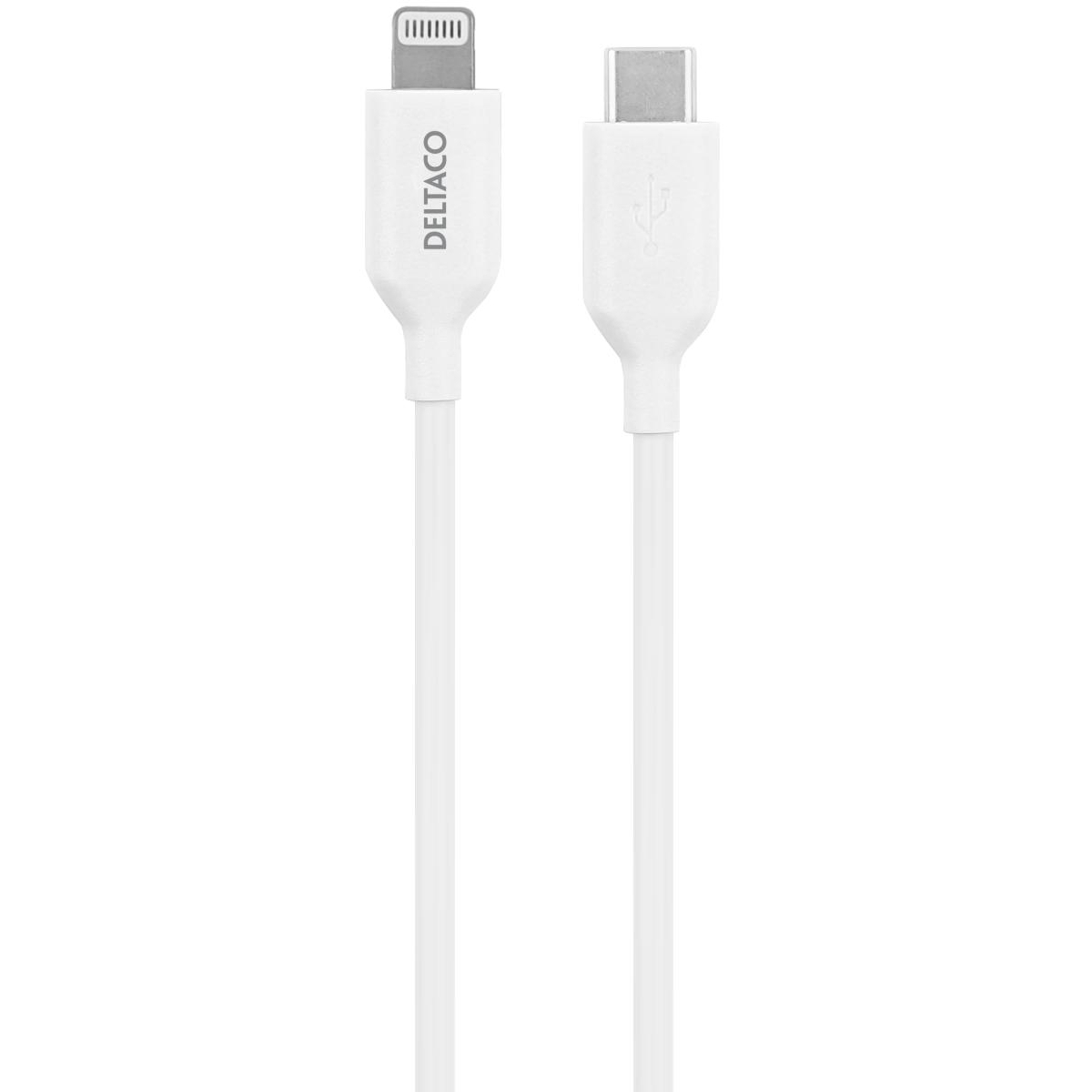 Deltaco Καλώδιο Φόρτισης Type C σε Lightning Mfi 1m Λευκό IPLH-451 - Image 3